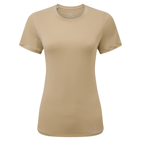 RONHILL Koszulka biegowa damska LIFE TENCEL SS TEE latte marl