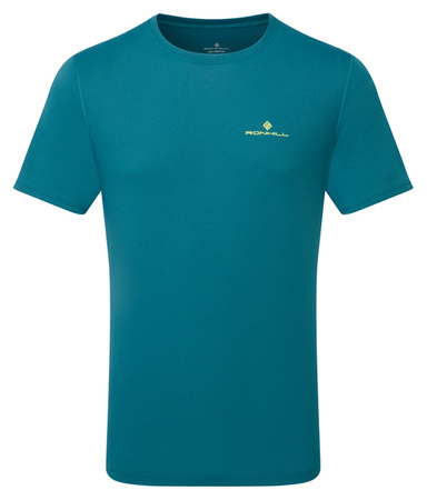 RONHILL Koszulka biegowa męska CORE S/S TEE deep teal/acid