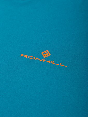 RONHILL Koszulka biegowa męska CORE S/S TEE petrol/fluo orange