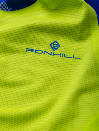 RONHILL Koszulka biegowa męska TECH RACE VEST citrus/azurite