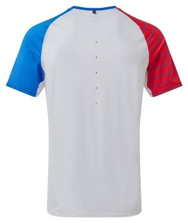 RONHILL Koszulka biegowa męska TECH REVIVE SS TEE biało-czerwono-niebieska