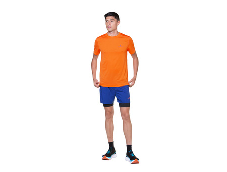 RONHILL Koszulka biegowa męska TECH SS TEE cardinal orange/ocean