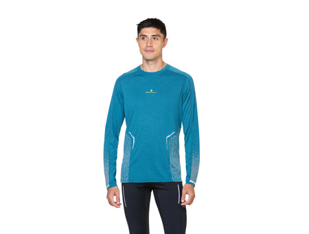 RONHILL Koszulka do biegania męska z długim rękawem TECH REFLECT L/S TEE deep teal