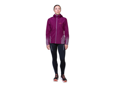 RONHILL Kurtka biegowa damska TECH REFLECT JACKET blackcurrant/reflect