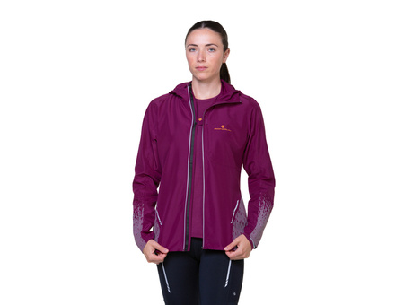 RONHILL Kurtka biegowa damska TECH REFLECT JACKET blackcurrant/reflect