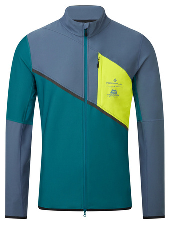 RONHILL Kurtka biegowa męska TECH GORE-TEX WINDSTOPPER JACKET deep teal/lake/acid