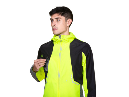 RONHILL Kurtka biegowa męska TECH REFLECT JACKET fluo yellow/black/reflect