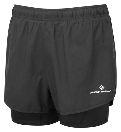 RONHILL Spodenki do biegania damskie CORE TWIN SHORT all black