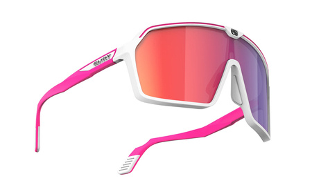 RUDY PROJECT Okulary przeciwsłoneczne SPINSHIELD white pink fluo / multilaser red