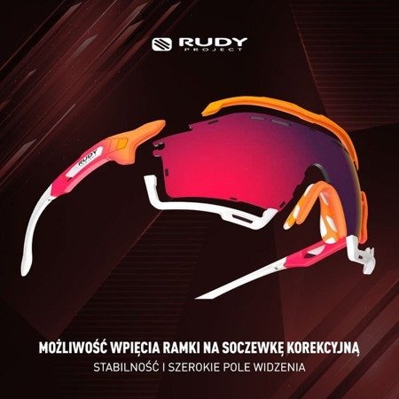 RUDY PROJECT Okulary sportowe CUTLINE MULTILASER RED czerwone