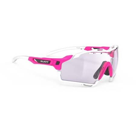 RUDY PROJECT Okulary sportowe z fotochromem CUTLINE pink fluo matte impact photochromic 2 laser purple
