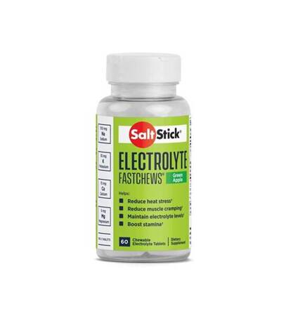 SALTSTICK Tabletki do żucia z elektrolitami ELECTROLYTE FAST CHEWS green apple