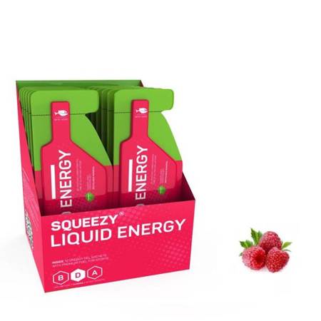 SQUEEZY Żel energetyczny do picia 60 ml Malinowy 12+1 gratis