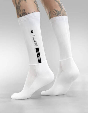 SUPLEST Skarpetki rowerowe AERO SOCKS white