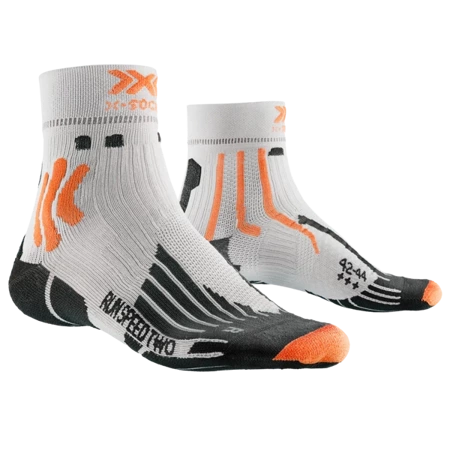 X-SOCKS Skarpetki biegowe RUN SPEED TWO 4.0 MEN arctic white/trick orange