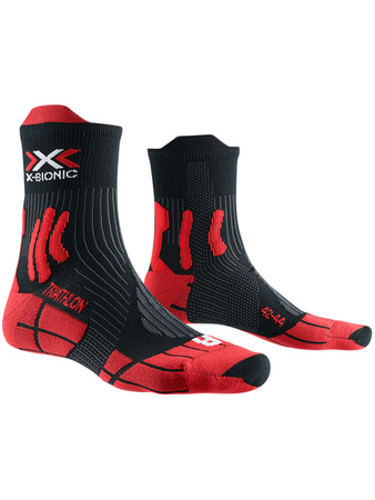 X-SOCKS Skarpetki techniczne TRIATHLON 4.0 czerwono-czarne