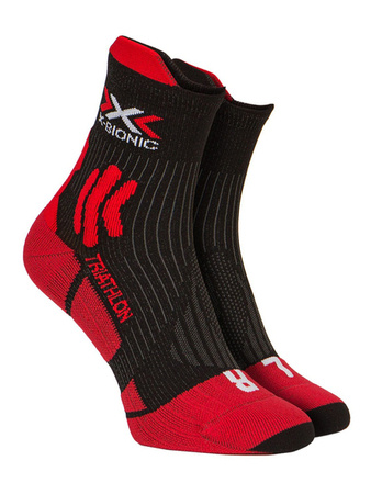 X-SOCKS Skarpetki techniczne TRIATHLON 4.0 czerwono-czarne