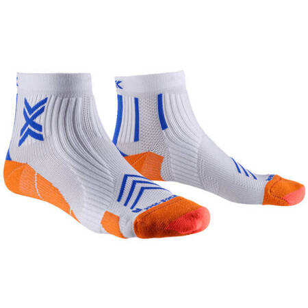 X-SOCKS Skarpety biegowe RUN EXPERT ANKLE white/orange/twyce blue