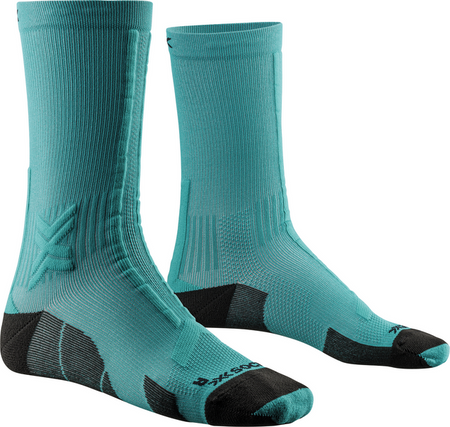 X-SOCKS Skarpety biegowe TRAILRUN DISCOVER CREW lake green/sunset blue