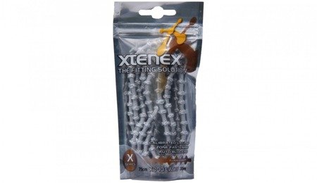 XTENEX Elastyczne sznurówki sportowe srebrne