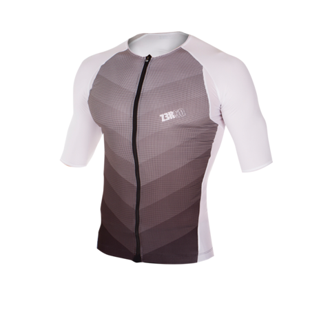 ZEROD Koszulka triathlonowa RACER TT SINGLET czarno-biała