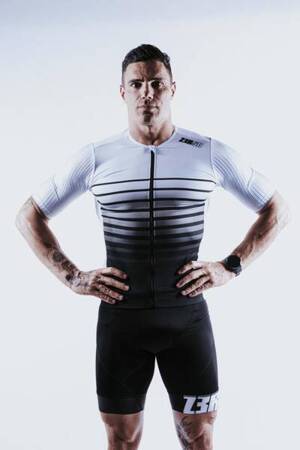 ZEROD Koszulka triathlonowa męska RACER TT SINGLET faded marine