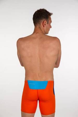 ZEROD Spodenki pływackie BOXERS Dark Blue Atoll/Orange