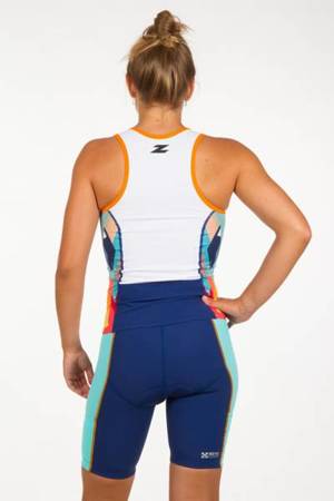 ZEROD Spodenki triathlonowe damskie RACER SHORTS kubik blok