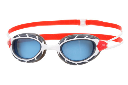 ZOGGS Okularki pływackie PREDATOR czerwono-białe 
