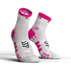 COMPRESSPORT Skarpetki do biegania długie ProRacing Socks v3.0 biało-różowe