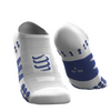 COMPRESSPORT Skarpetki do biegania krótkie NO SHOW SOCKS biało-niebieskie