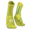 COMPRESSPORT Skarpetki do biegania wysokie ProRacing Socks V4 fluo żółte